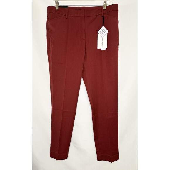 41Hawthorn Merlot Red Adjustable Hem Straight Leg Pants Women's SIZE 14 NWT‎ - Picture 1 of 13